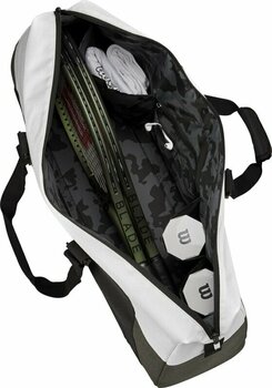 Tennis Bag Wilson Racket Bag 4 Black/White Tennis Bag - 3