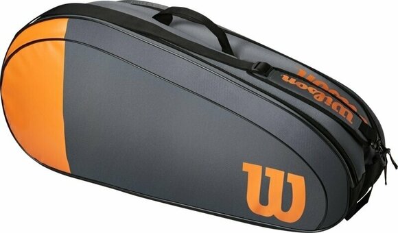 Tennis Bag Wilson Team 6 Grey/Orange Team Tennis Bag - 2