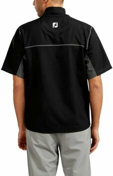 Pulover s kapuco/Pulover Footjoy Half Zip S/S Black Grey M - 4