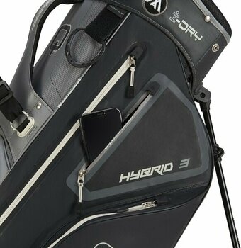 Golftaske Big Max Aqua Hybrid 3 Stand Bag Grey/Black Golftaske - 3