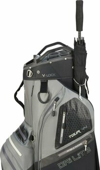 Golf Bag Big Max Dri Lite V-4 Cart Bag Grey/Black Golf Bag - 9
