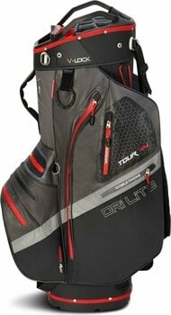 Golf Bag Big Max Dri Lite V-4 Cart Bag Charcoal/Black/Red Golf Bag - 2