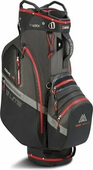 Golf Bag Big Max Dri Lite V-4 Cart Bag Charcoal/Black/Red Golf Bag - 3