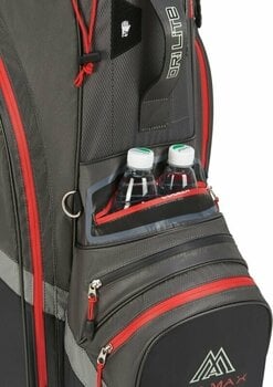 Golfbag Big Max Dri Lite V-4 Cart Bag Charcoal/Black/Red Golfbag - 6