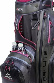 Cart Bag Big Max Dri Lite Tour Charcoal/Merlot Cart Bag - 8