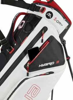 Golftaske Big Max Aqua Hybrid 3 Stand Bag Black/White/Red Golftaske - 7