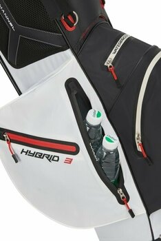 Golf Bag Big Max Aqua Hybrid 3 Stand Bag Black/White/Red Golf Bag - 8