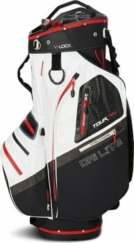 Golftas Big Max Dri Lite V-4 Cart Bag Black/White/Red Golftas - 2