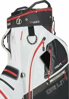 Golflaukku Big Max Dri Lite V-4 Cart Bag Black/White/Red Golflaukku - 8