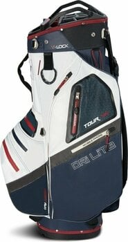 Golftas Big Max Dri Lite V-4 Cart Bag Blueberry/White/Merlot Golftas - 2