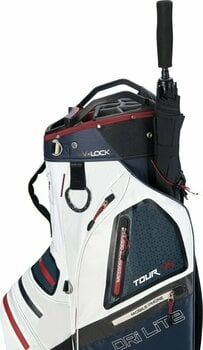 Golftas Big Max Dri Lite V-4 Cart Bag Blueberry/White/Merlot Golftas - 7
