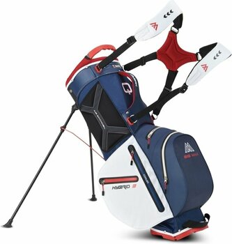Golf Bag Big Max Aqua Hybrid 3 Stand Bag Navy/White/Red Golf Bag - 6