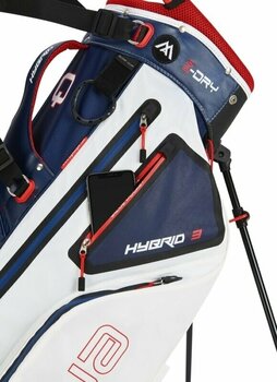 Golf Bag Big Max Aqua Hybrid 3 Stand Bag Navy/White/Red Golf Bag - 8