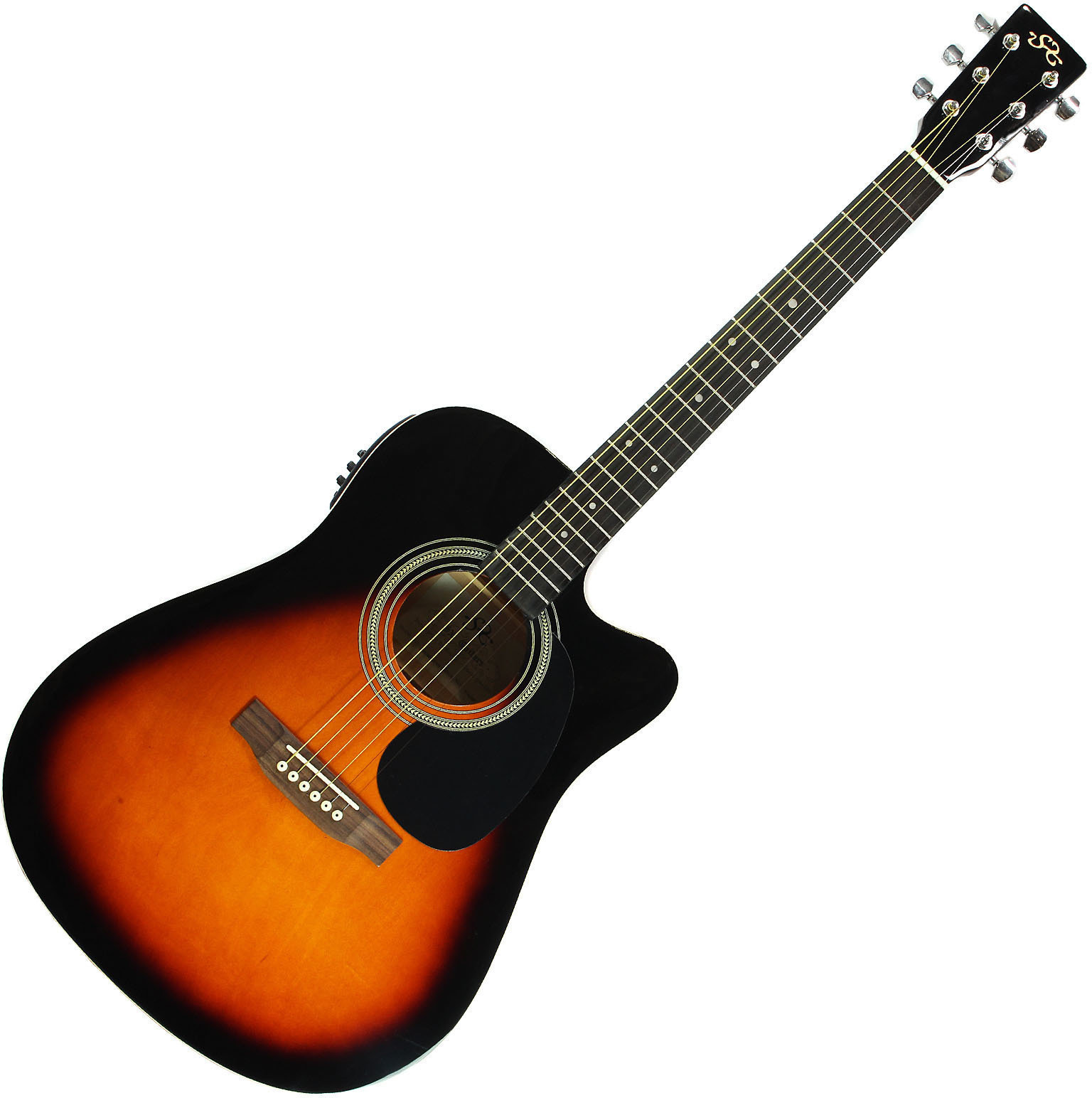 electro-acoustic guitar SX MD160-CE Vintage Sunburst