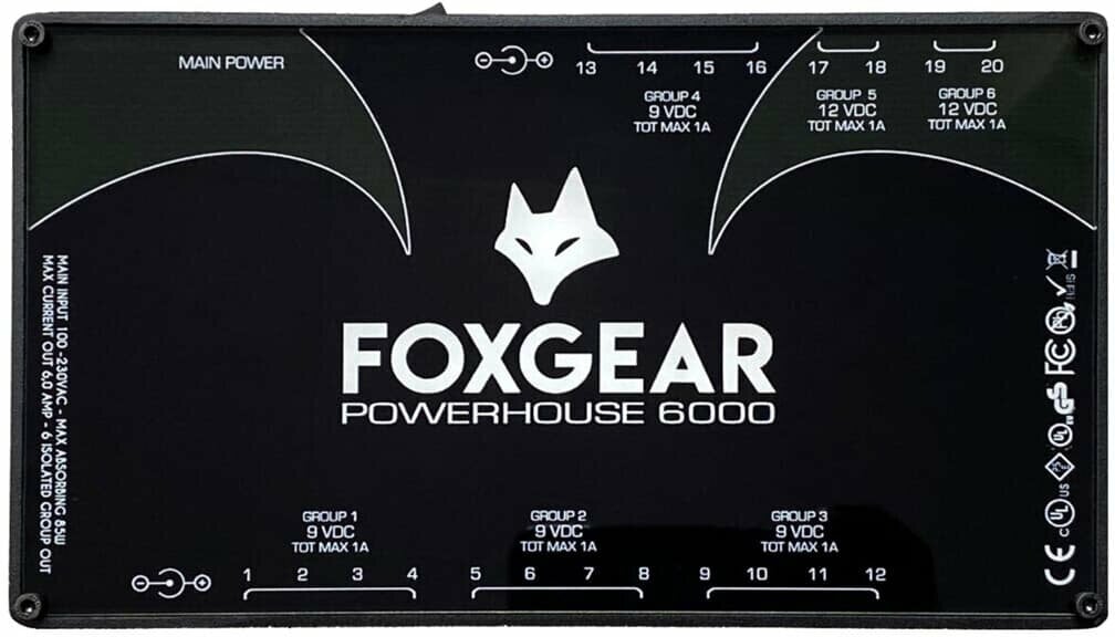 Gitáreffekt tápegység Foxgear Powerhouse 6000