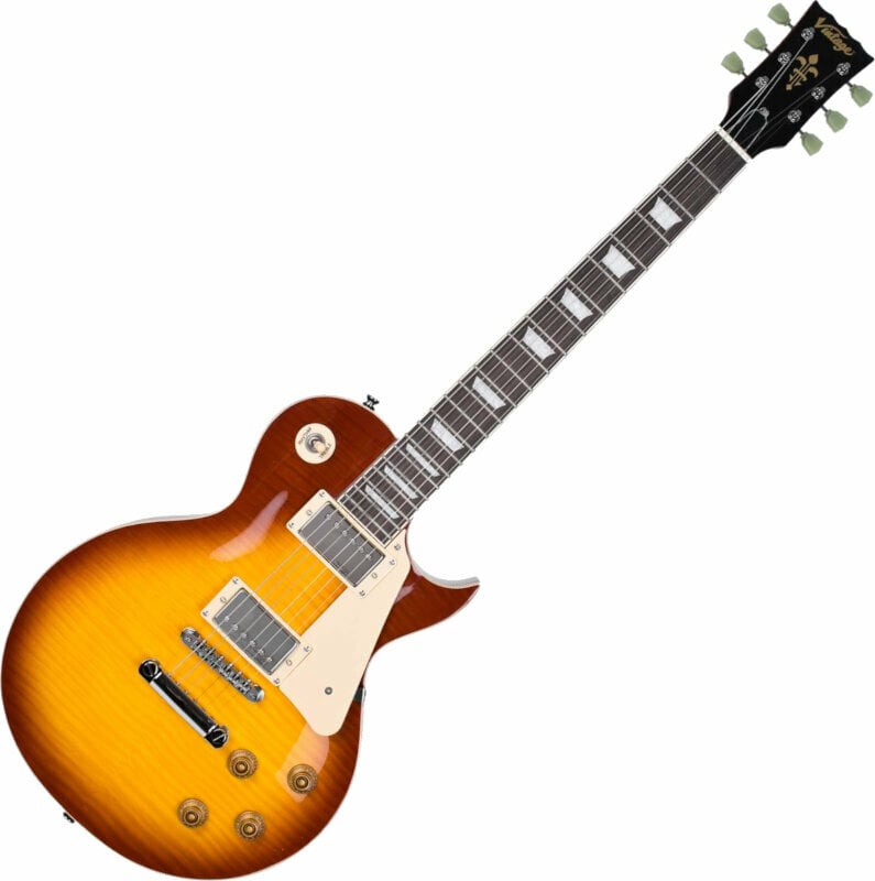 Elektrická kytara Vintage V100 HB Flame Honeyburst
