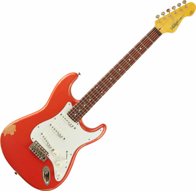 Elektromos gitár Vintage V6MRFR Firenza Red