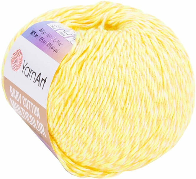 Strickgarn Yarn Art Baby Cotton Multicolor 5204 Yellow