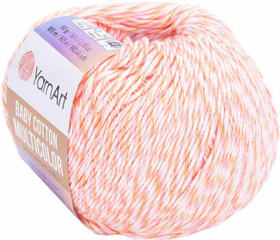 Knitting Yarn Yarn Art Baby Cotton Multicolor Knitting Yarn 5205 Orange Pink - 1