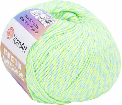 Knitting Yarn Yarn Art Baby Cotton Multicolor 5206 Neon Green Knitting Yarn - 1