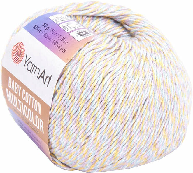 Strickgarn Yarn Art Baby Cotton Multicolor 5212 Mix Pastel Strickgarn