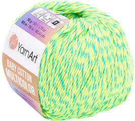 Przędza dziewiarska Yarn Art Baby Cotton Multicolor 5213 Green Blue Przędza dziewiarska