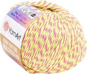 Przędza dziewiarska Yarn Art Baby Cotton Multicolor 5215 Pink Green Przędza dziewiarska