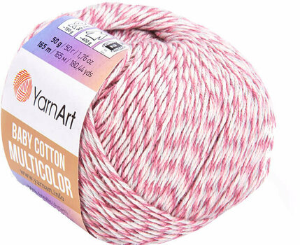Stickgarn Yarn Art Baby Cotton Multicolor 5217 Pink Mint Stickgarn - 1
