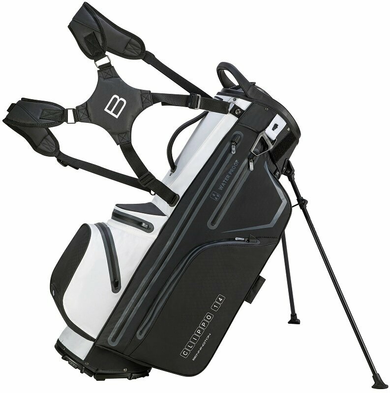 Golftaske Bennington Clippo 14 Water Resistant Black/White/Grey Golftaske