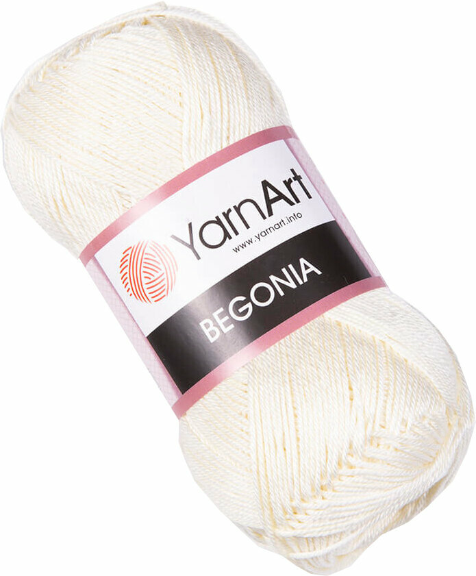 Плетива прежда Yarn Art Begonia 0326 Cream Плетива прежда