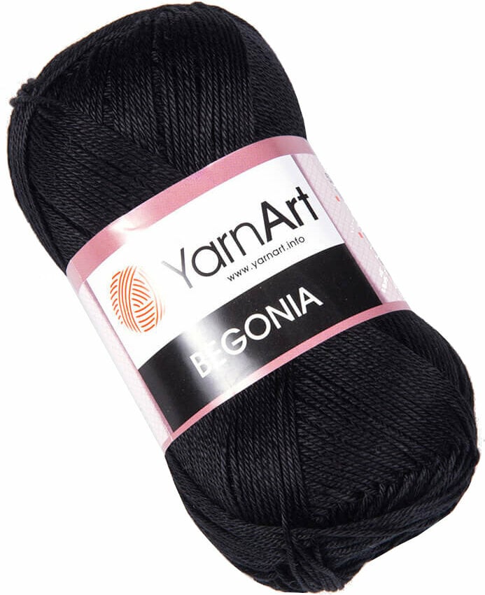 Pletilna preja Yarn Art Begonia 999 Black Pletilna preja