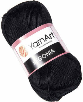 Pređa za pletenje Yarn Art Begonia 999 Black Pređa za pletenje - 1
