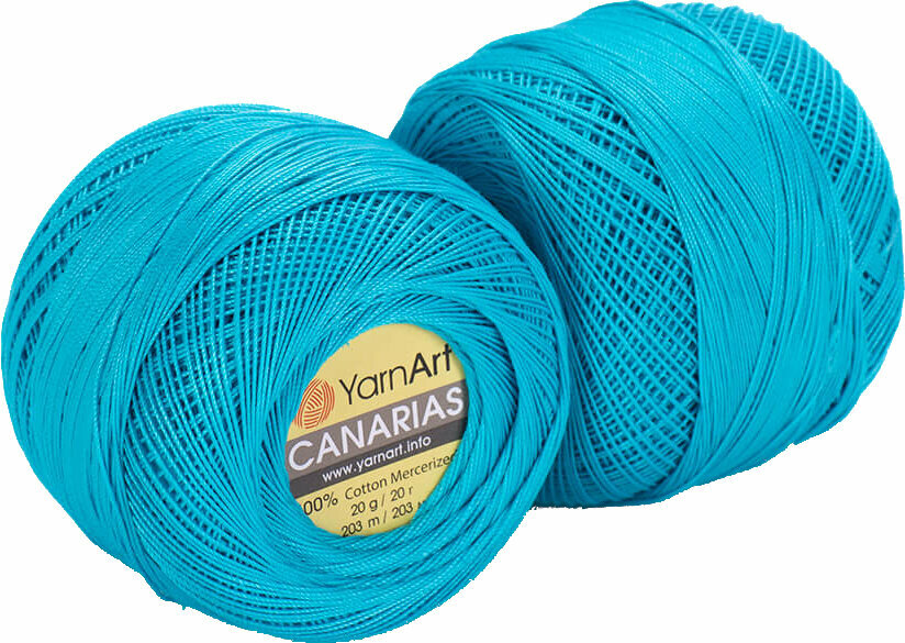 Плетене на една кука прежда Yarn Art Canarias 008 Turquoise