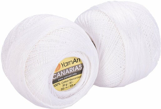 Háčkovací příze Yarn Art Canarias 1000 Optic White - 1