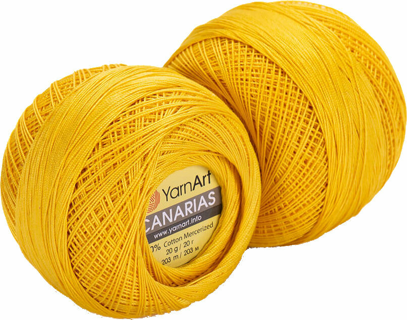 Плетене на една кука прежда Yarn Art Canarias 6347 Dark Yellow