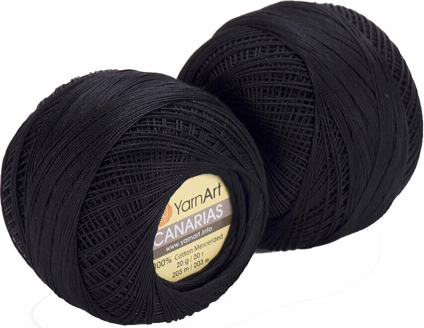 Crochet Yarn Yarn Art Canarias 9999 Black
