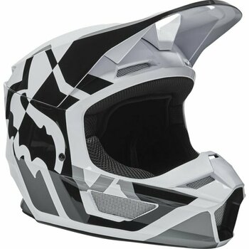 Helm FOX Youth V1 Lux Helmet Black/White YS Helm - 1