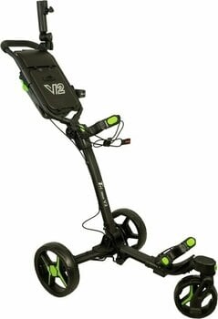 Ročni voziček za golf Axglo Tri-360 V2 3-Wheel SET Black/Green Ročni voziček za golf - 1