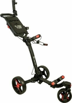 Manuální golfové vozíky Axglo Tri-360 V2 3-Wheel SET Black/Red Manuální golfové vozíky - 1