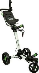 Manuální golfové vozíky Axglo Tri-360 V2 3-Wheel SET White/Green Manuální golfové vozíky