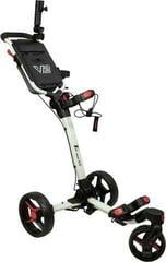 Manuální golfové vozíky Axglo Tri-360 V2 3-Wheel SET White/Red Manuální golfové vozíky