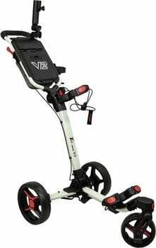 Manuální golfové vozíky Axglo Tri-360 V2 3-Wheel SET White/Red Manuální golfové vozíky - 1