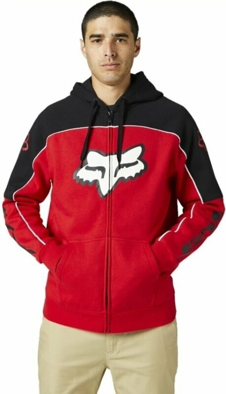 Huppari FOX Divide Zip Fleece Flame Red L Huppari