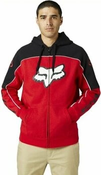 Sweatshirt FOX Divide Zip Fleece Flame Red L Sweatshirt - 1