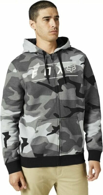 Hættetrøje FOX Pinnacle Zip Fleece Black Camo 2XL Hættetrøje