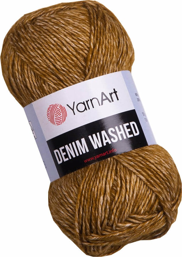 Плетива прежда Yarn Art Denim Washed 927 Caramel Плетива прежда