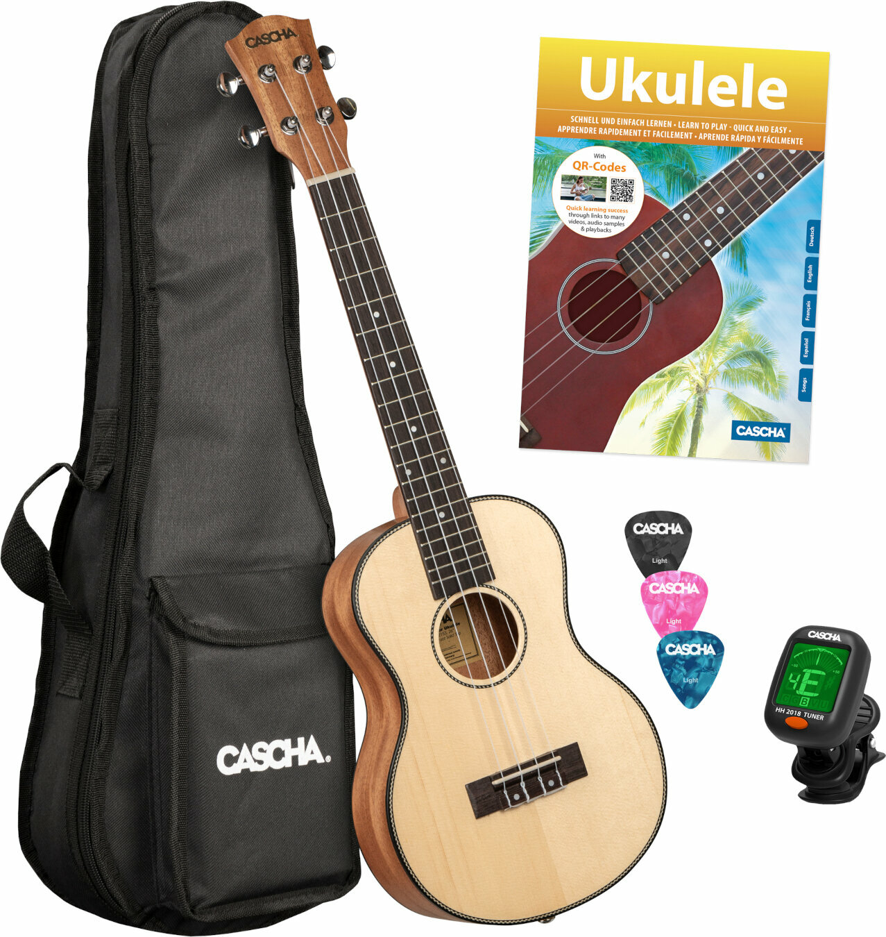 Tenorové ukulele Cascha HH2155 Tenorové ukulele Natural