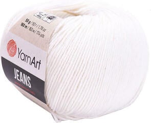 Strickgarn Yarn Art Jeans 01 White Strickgarn