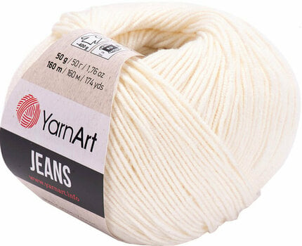 Плетива прежда Yarn Art Jeans 03 Off White Плетива прежда - 1