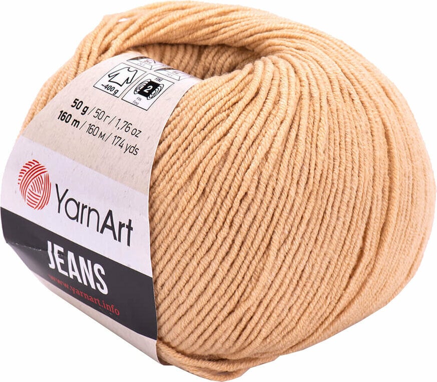 Fios para tricotar Yarn Art Jeans 07 Beige Fios para tricotar